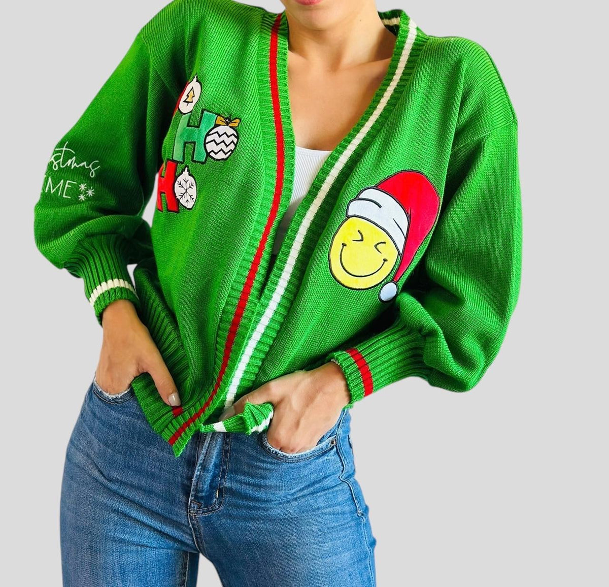 Cárdigan navideño ho ho ho