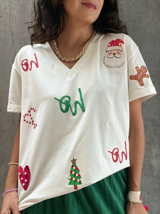 Camiseta básica navideña Ho Ho