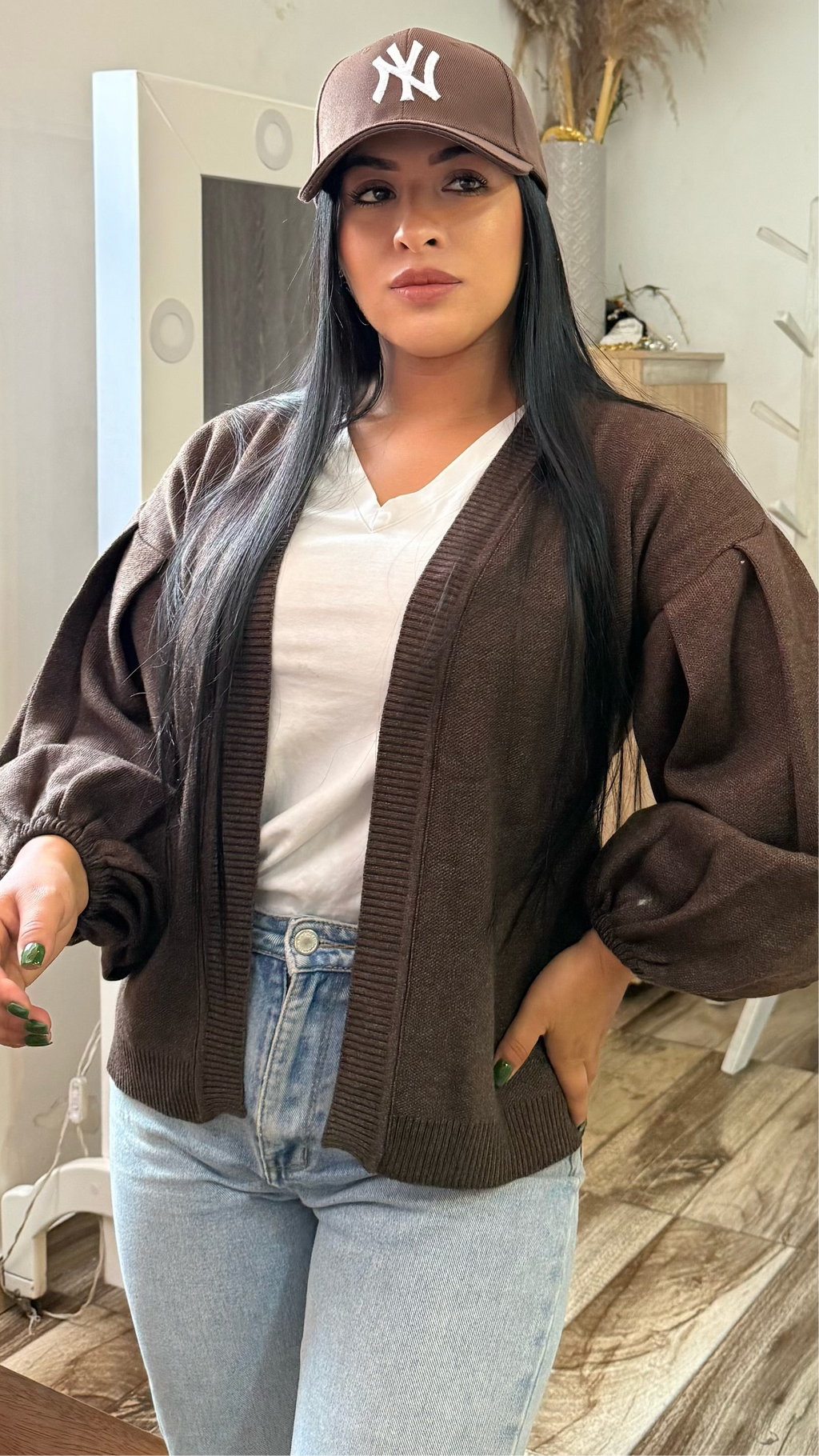 Cárdigan Manga Globo