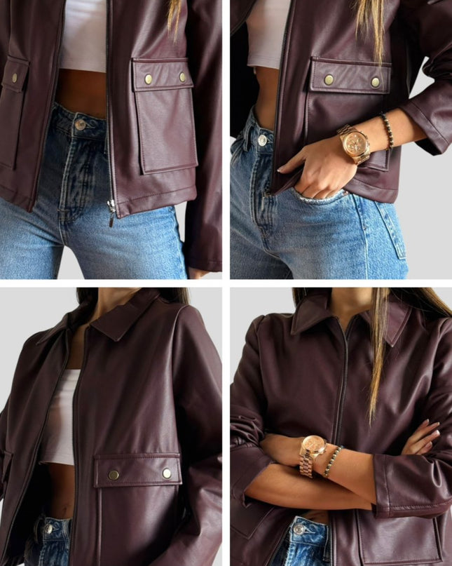 Chaqueta cuero tex