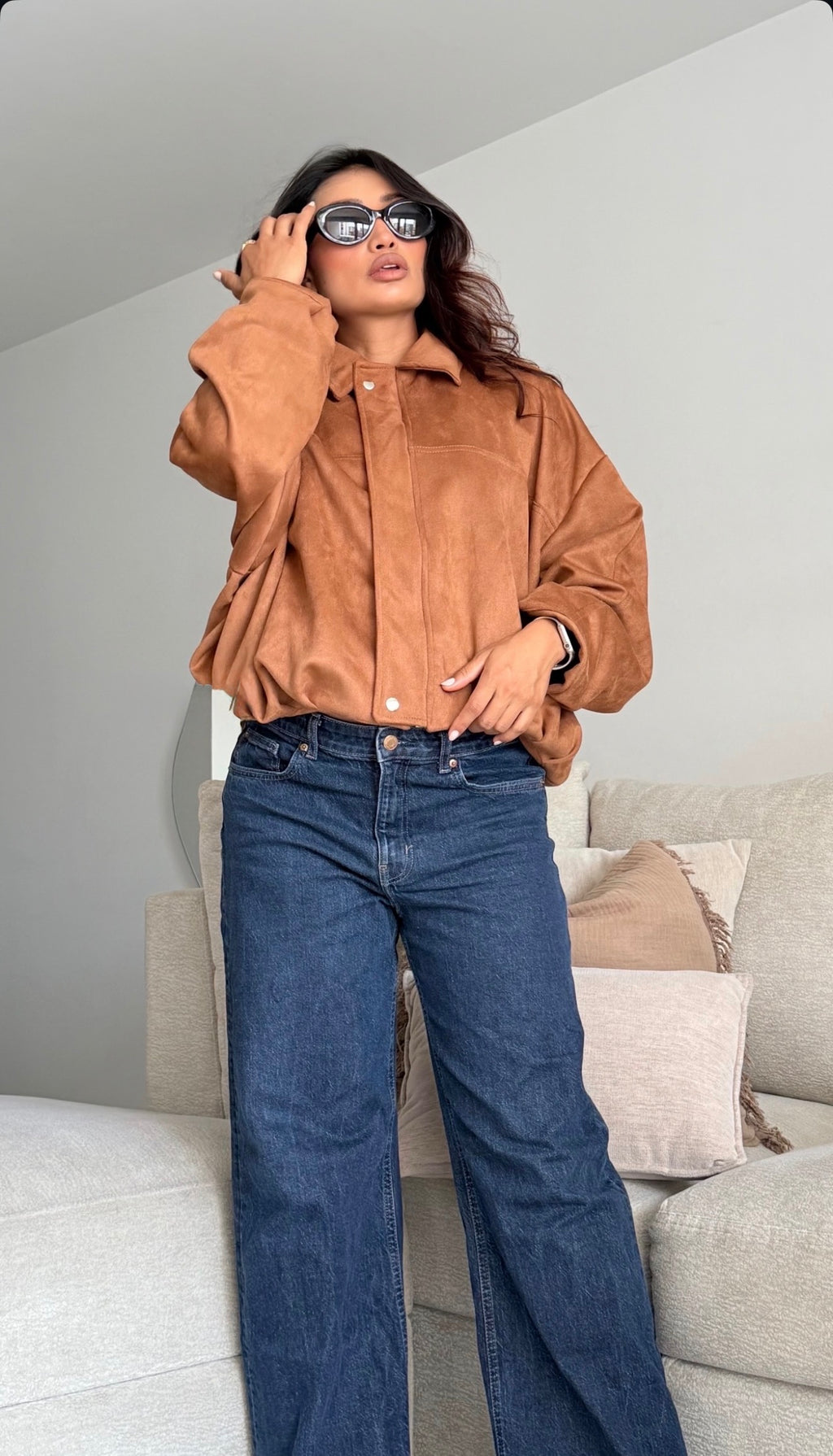 Chaqueta bomber gamuza