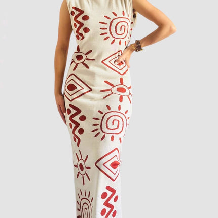 Vestido Étnico cuello alto