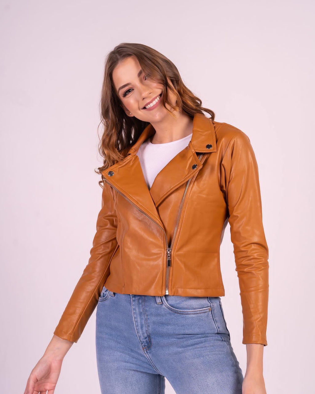 Chaqueta Cuerina Miel