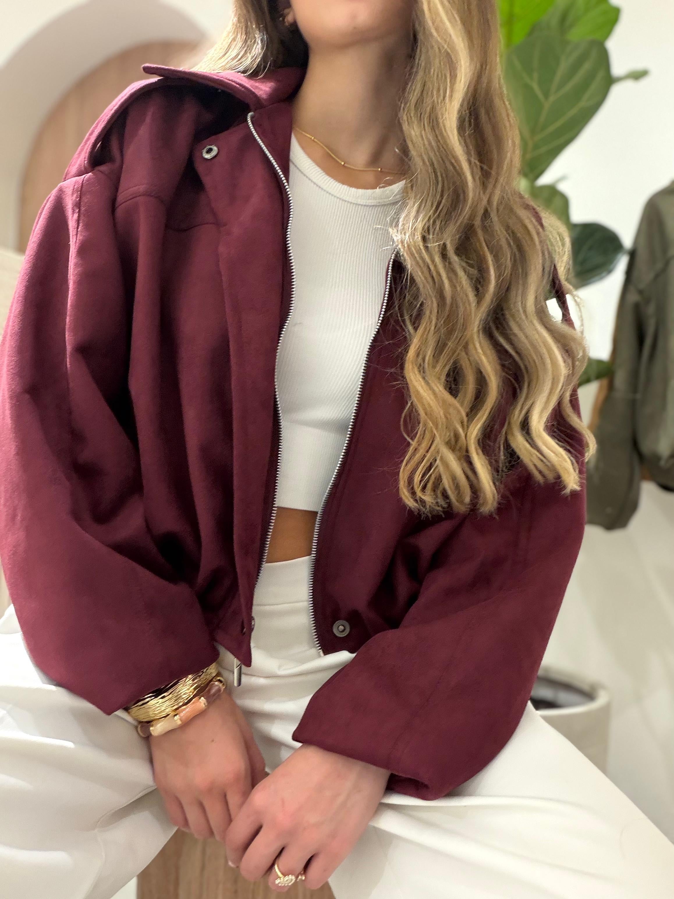 Chaqueta bomber gamuza