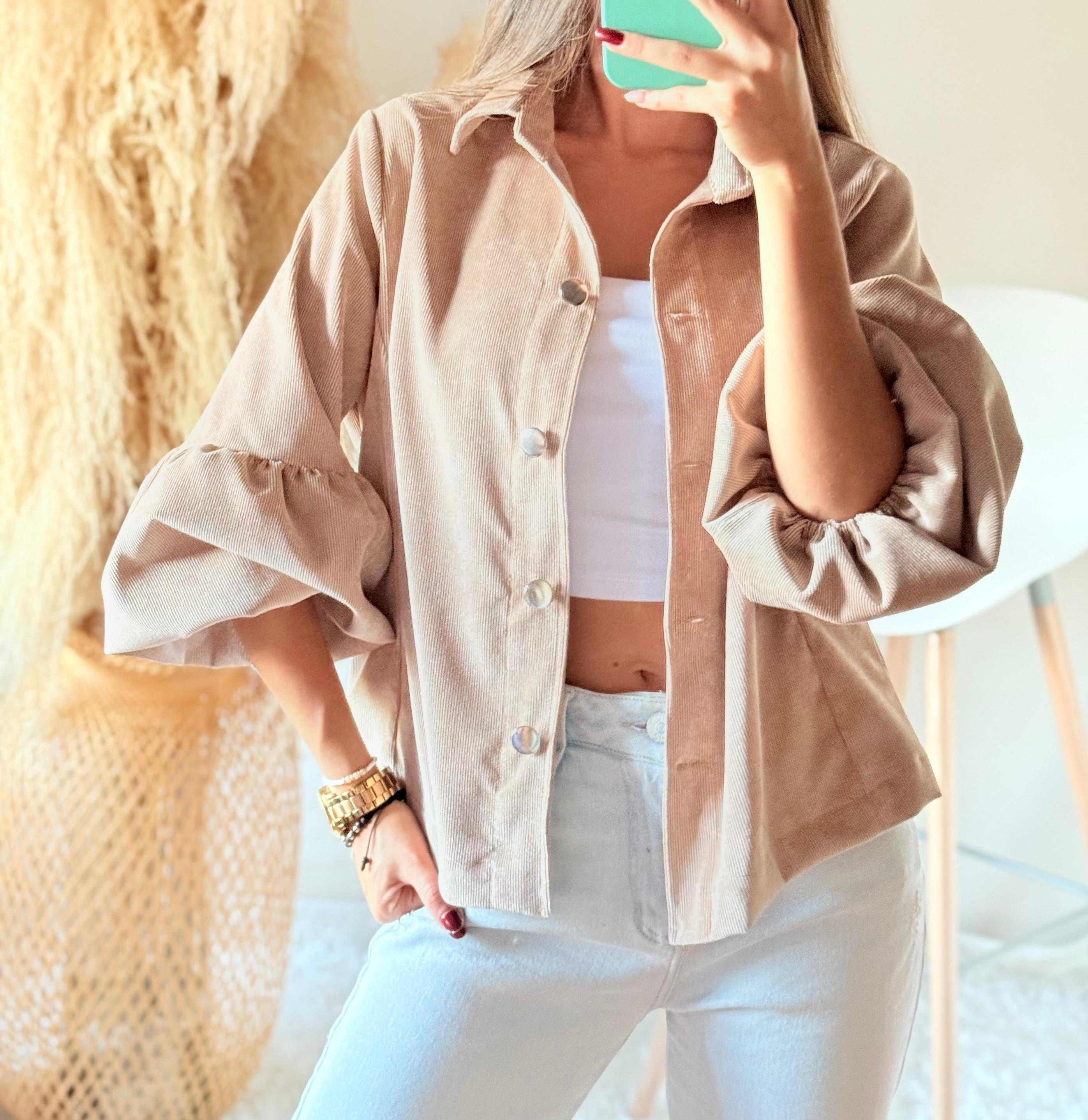 Chaqueta manga Bombón