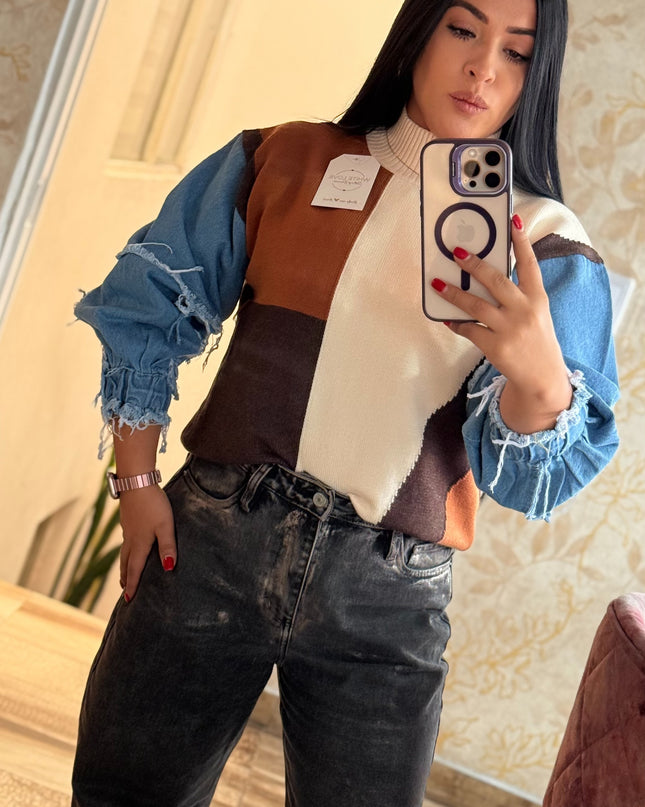 Suéter pop denim