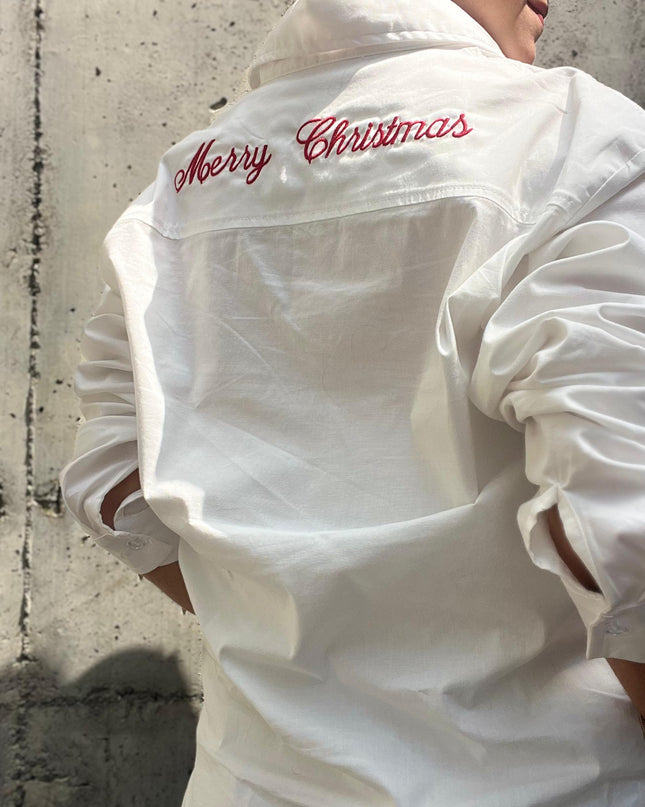 Blusa bordada navideña