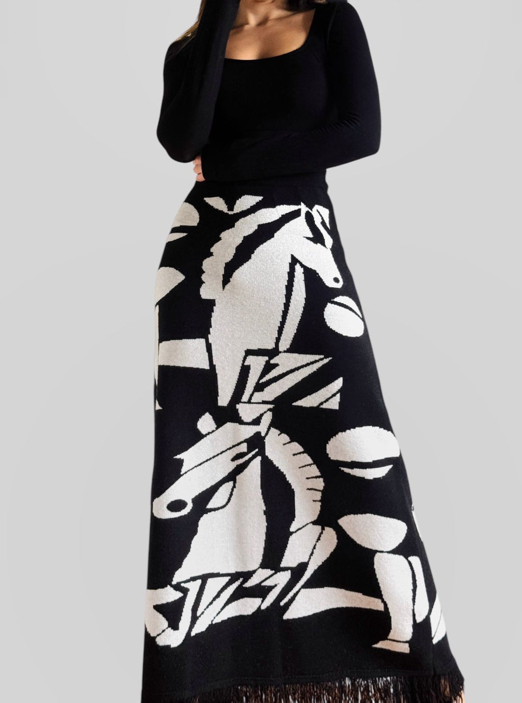 Falda Geométrica caballos