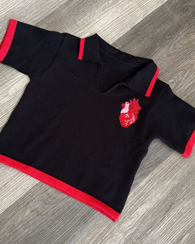 Blusa heart bordada