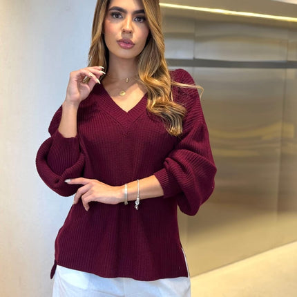 Suéter cuello v OVERSIZED