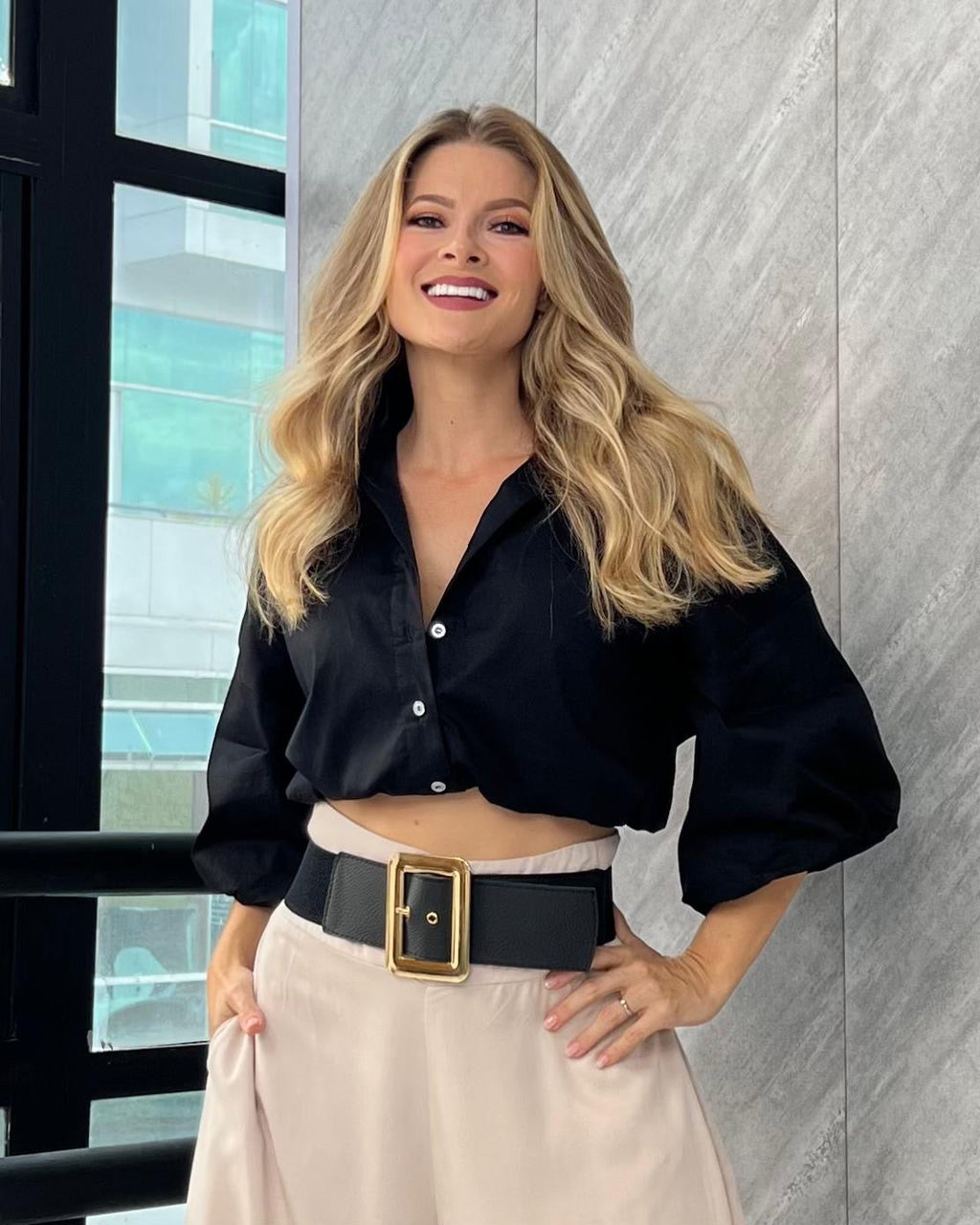 Blusa manga globo Ivon