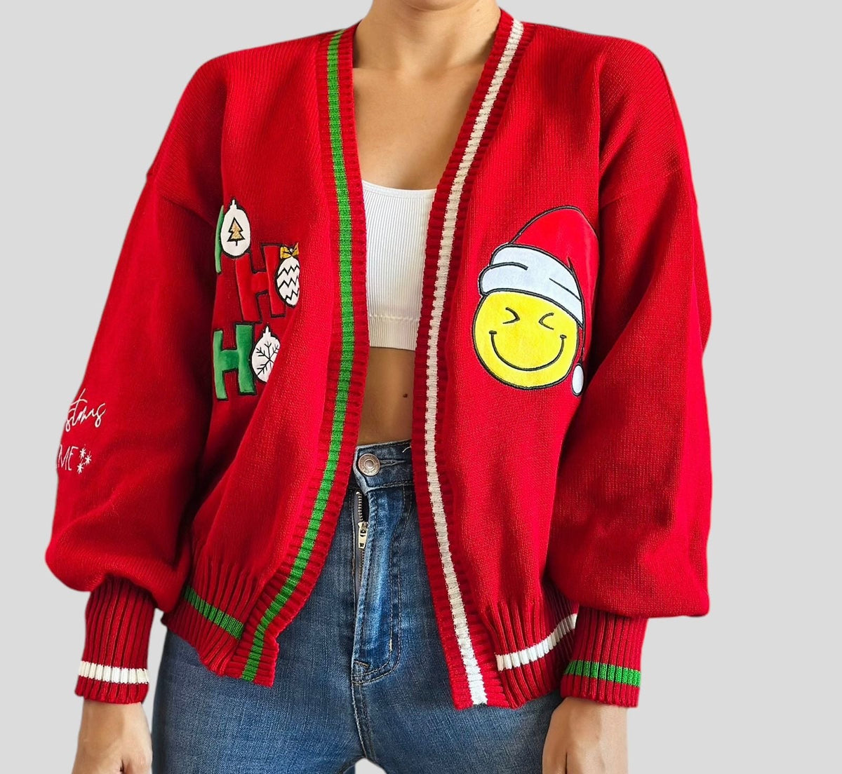 Cárdigan navideño ho ho ho