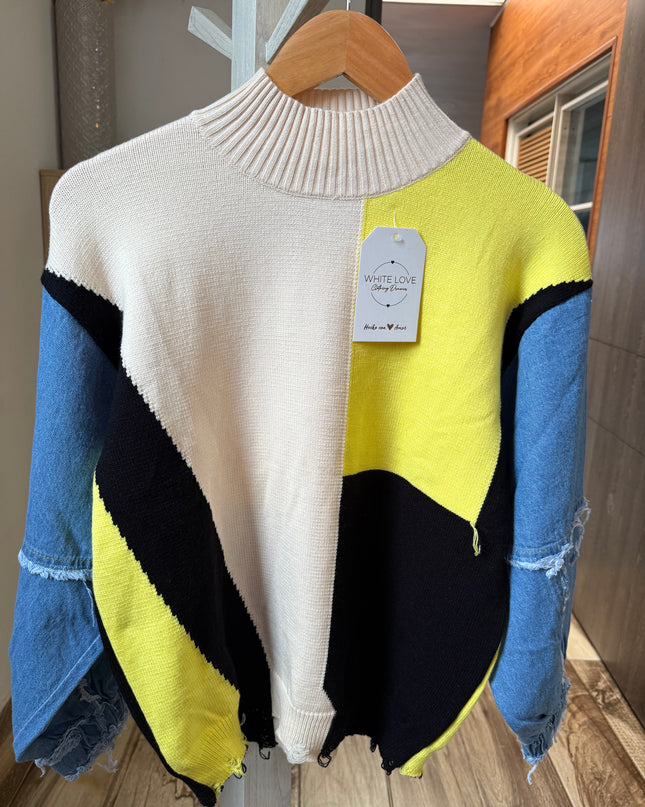 Suéter pop denim