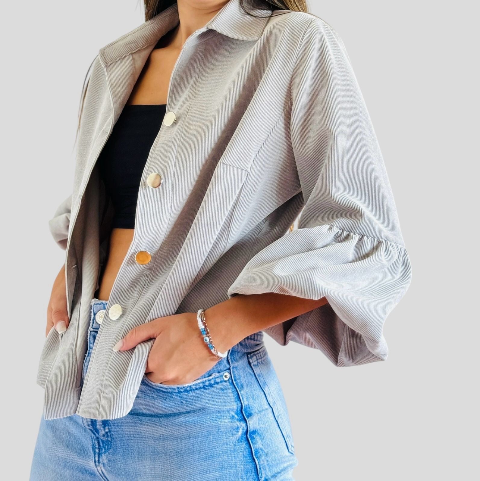 Chaqueta manga Bombón