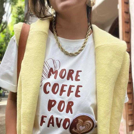 Camiseta more coffe por favor