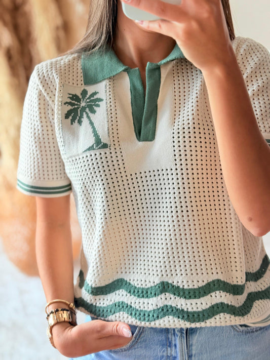 Blusa tejida palma