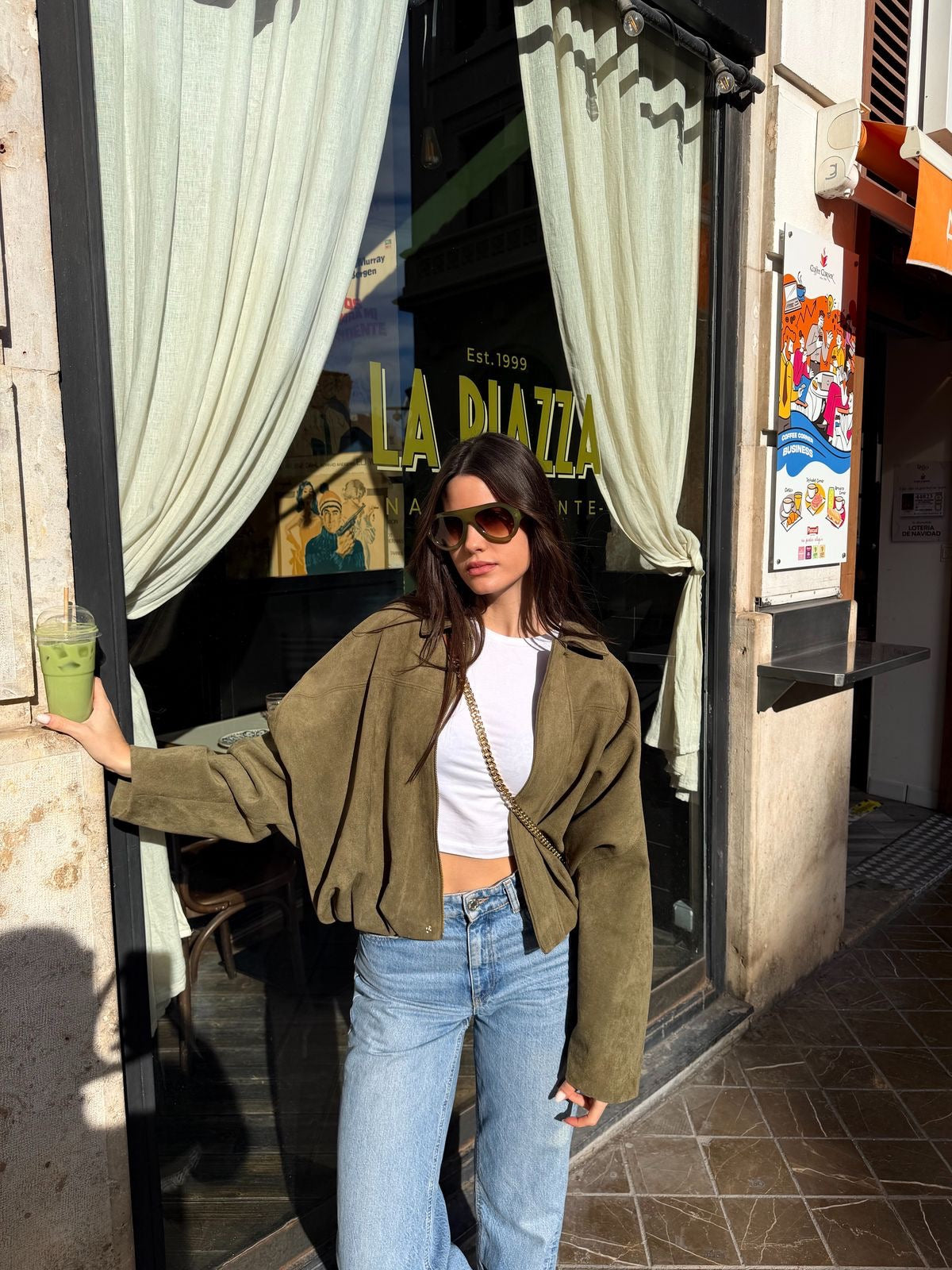 Chaqueta bomber gamuza