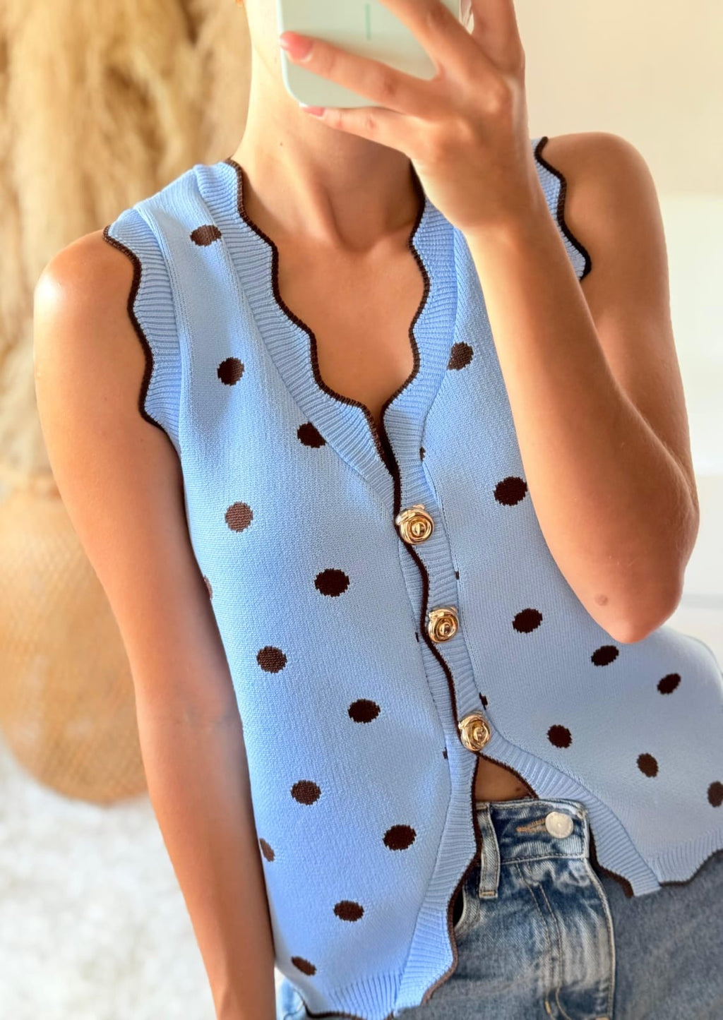 Chaleco romantic Polka dot