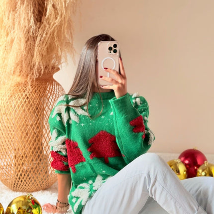 Suéter navideño arbolitos