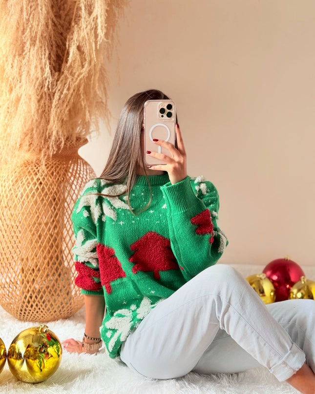 Suéter navideño arbolitos