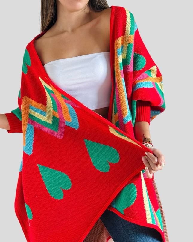 Capa Corazón arcoíris