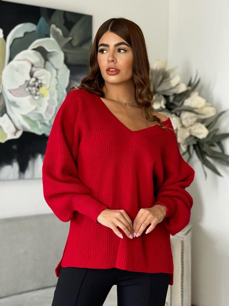 Suéter cuello v OVERSIZED