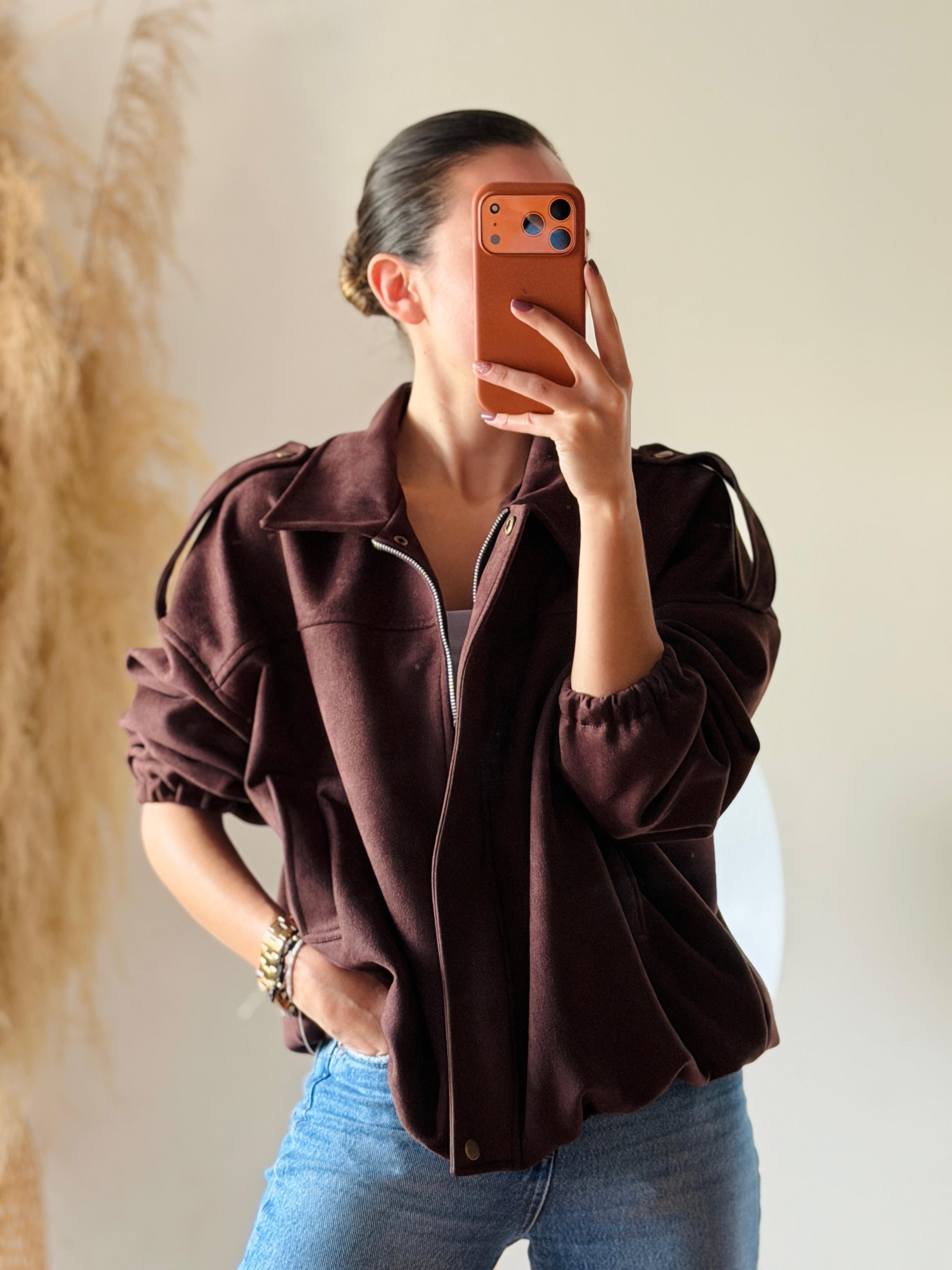 Chaqueta bomber gamuza