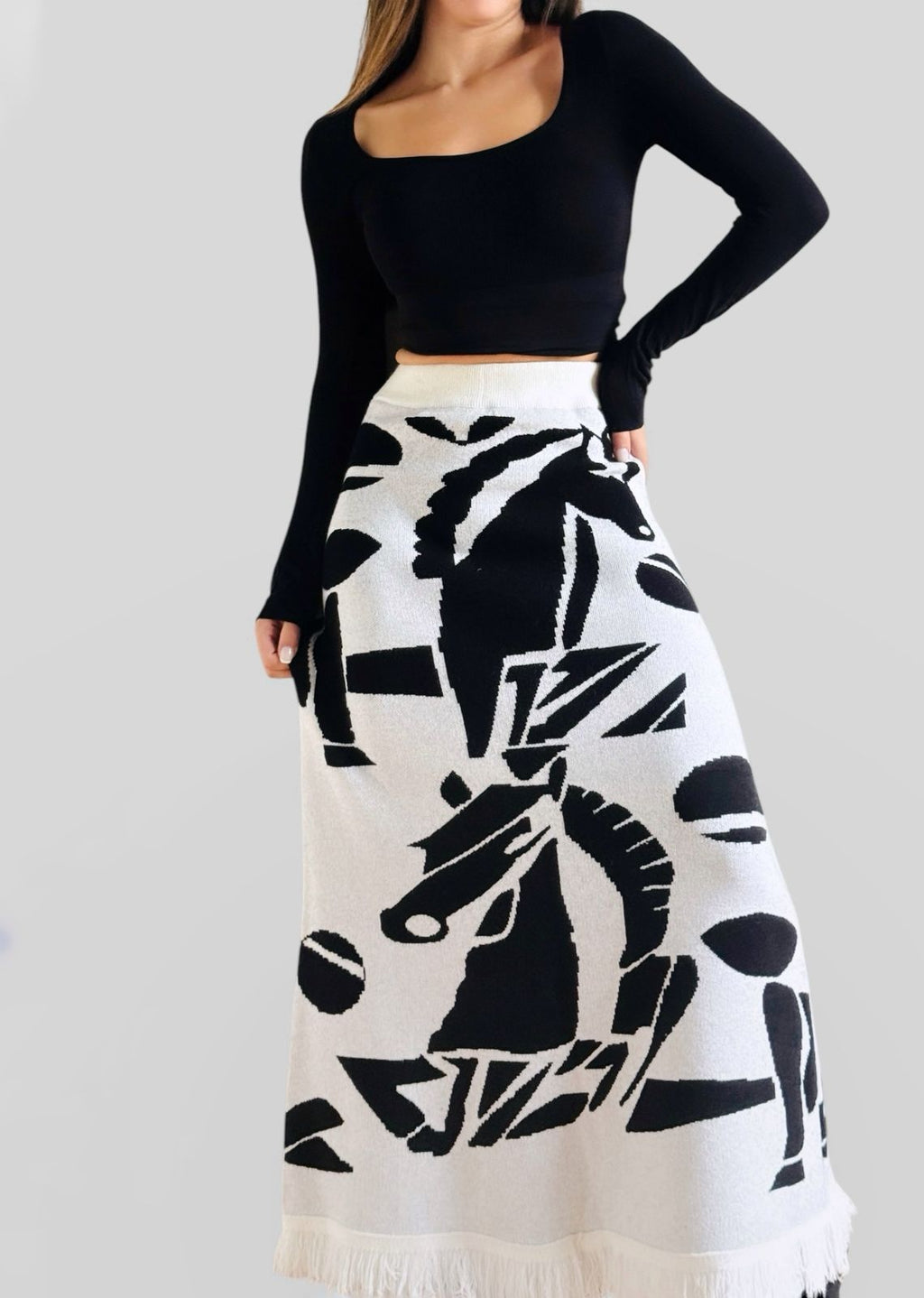 Falda Geométrica caballos