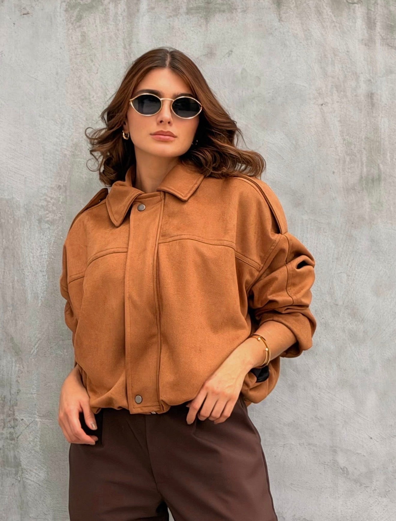 Chaqueta bomber gamuza