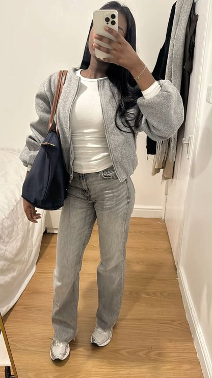 Chaqueta bumper paño