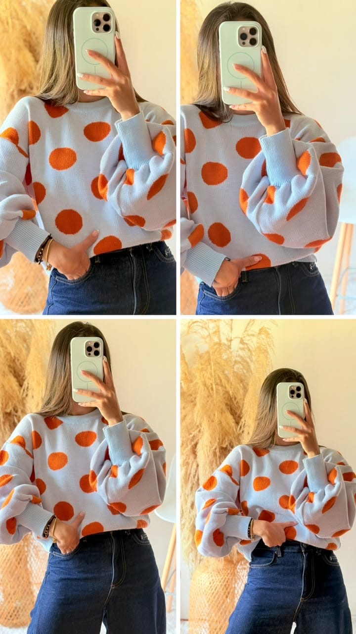 Sueter polka dots globo