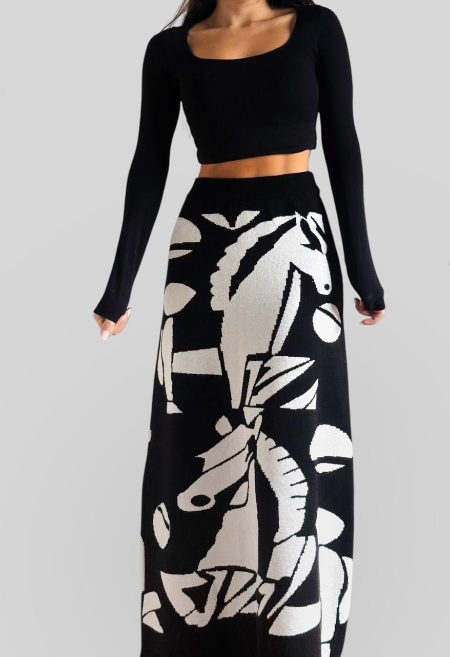 Falda Geométrica caballos