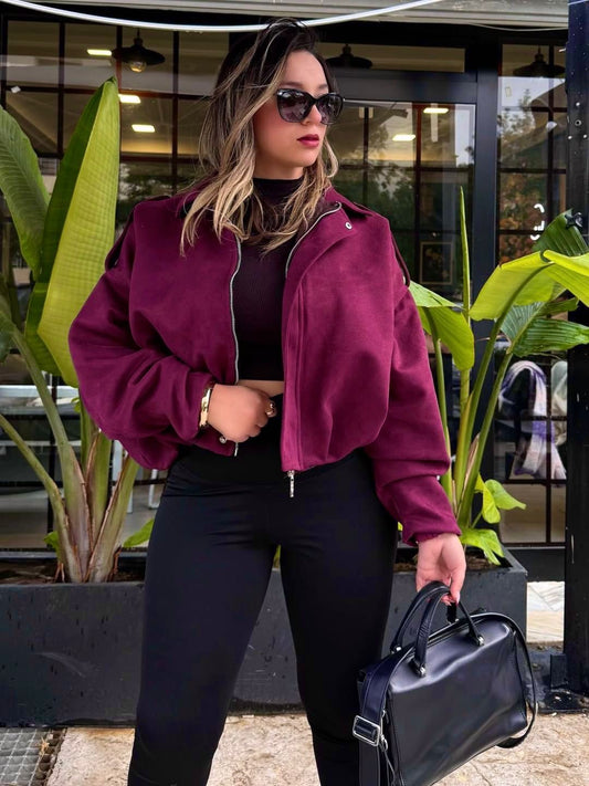 Chaqueta bomber gamuza