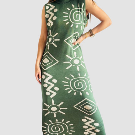 Vestido Étnico cuello alto
