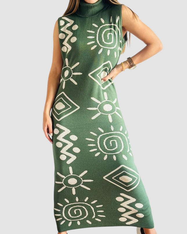 Vestido Étnico cuello alto