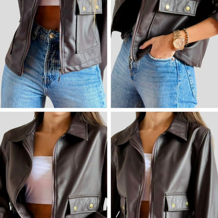 Chaqueta cuero tex
