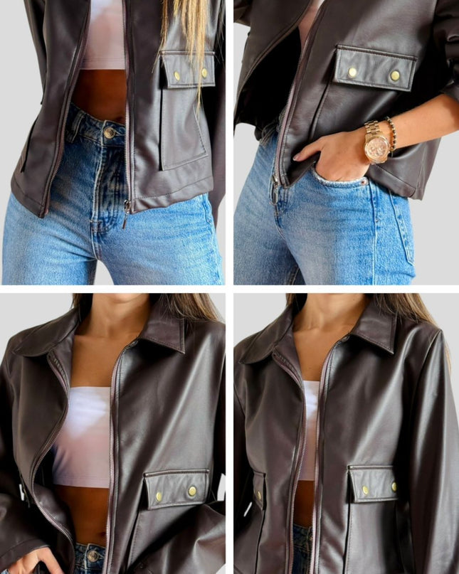 Chaqueta cuero tex