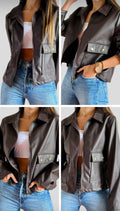 Chaqueta cuero tex