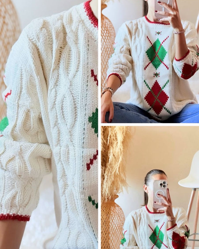 Suéter navideño Rombos