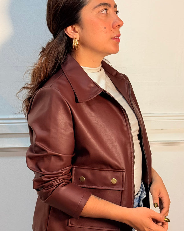 Chaqueta cuero tex