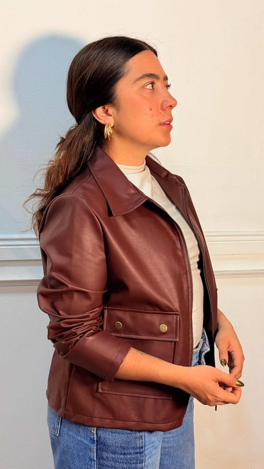 Chaqueta cuero tex
