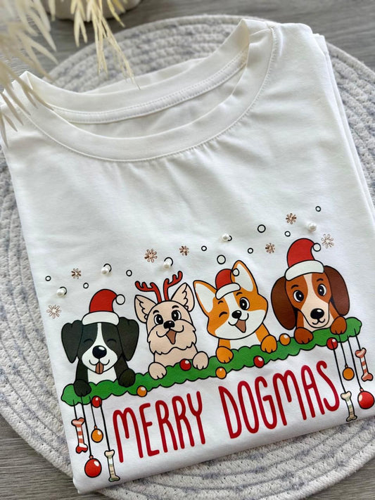Camiseta básica navideña Merry Dogmas