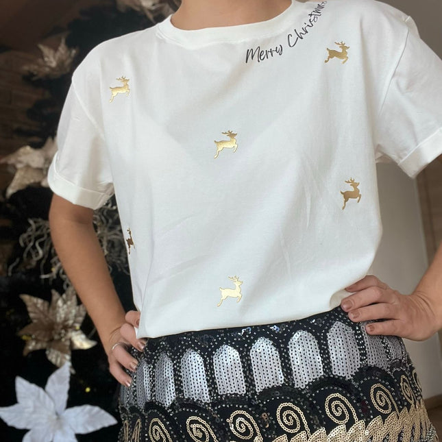 Camiseta renitos dorados