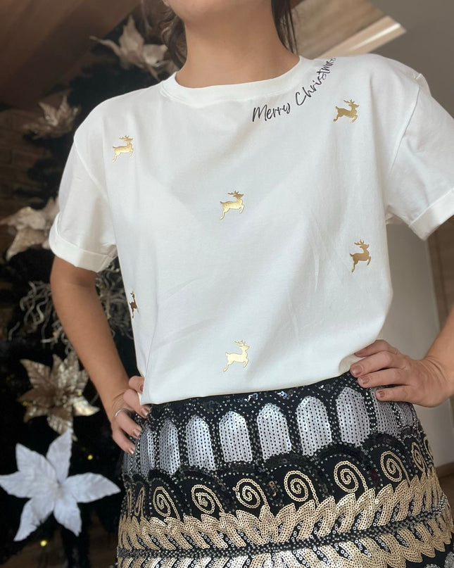 Camiseta renitos dorados