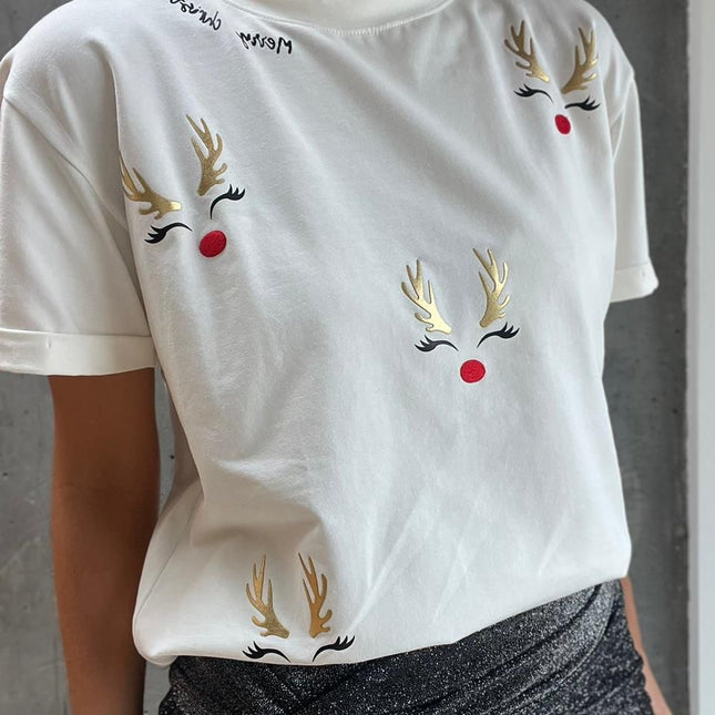 Camiseta navideña Rodolfo