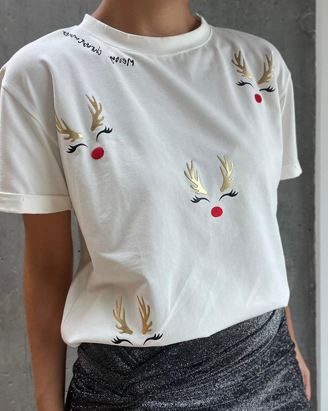 Camiseta navideña Rodolfo