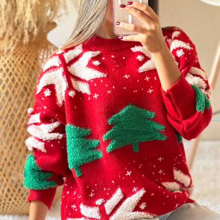 Suéter navideño arbolitos