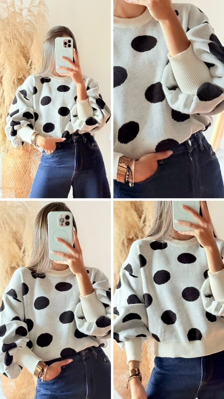 Sueter polka dots globo