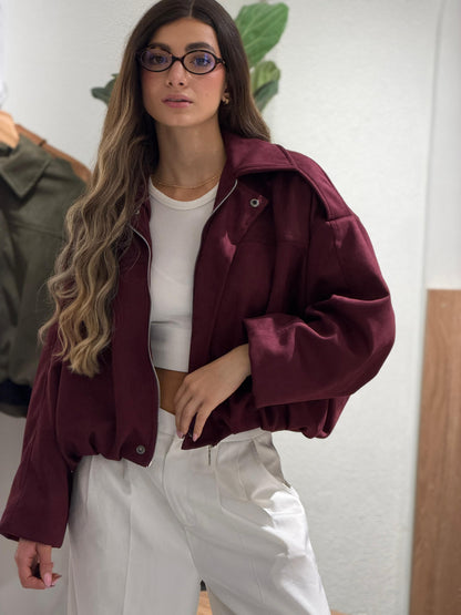 Chaqueta bomber gamuza