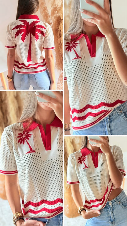 Blusa tejida palma